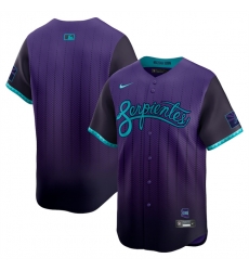 Men Arizona Diamondbacks Blank Purple 2025 City Connect Limited Stitched Baseball Jersey