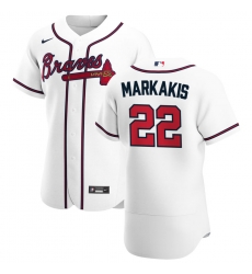Men Atlanta Braves 22 Nick Markakis Men Nike White Home 2020 Flex Base Player MLB Jersey Men Atlanta Braves 22 Nick Markakis Men Nike White Home 2020 Flex Base Player MLB Jersey