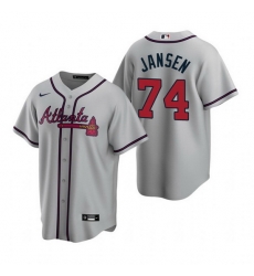 Men Atlanta Braves 74 Kenley Jansen Grey Cool Base Stitched Baseball jersey Men Atlanta Braves 74 Kenley Jansen Grey Cool Base Stitched Baseball jersey