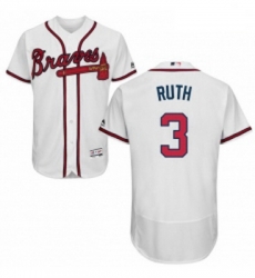 Mens Majestic Atlanta Braves 3 Babe Ruth White Home Flex Base Authentic Collection MLB Jersey Mens Majestic Atlanta Braves 3 Babe Ruth White Home Flex Base Authentic Collection MLB Jersey