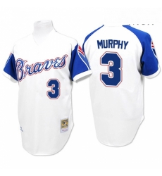 Mens Majestic Atlanta Braves 3 Dale Murphy Replica White 1974 Throwback MLB Jersey Mens Majestic Atlanta Braves 3 Dale Murphy Replica White 1974 Throwback MLB Jersey
