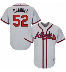 Mens Majestic Atlanta Braves 52 Jose Ramirez Replica Grey Road Cool Base MLB Jersey Mens Majestic Atlanta Braves 52 Jose Ramirez Replica Grey Road Cool Base MLB Jersey