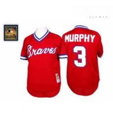 Mens Mitchell and Ness 1980 Atlanta Braves 3 Dale Murphy Replica Red Throwback MLB Jersey Mens Mitchell and Ness 1980 Atlanta Braves 3 Dale Murphy Replica Red Throwback MLB Jersey