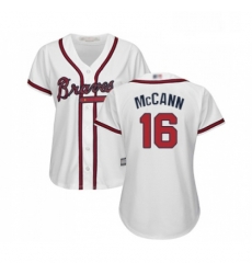 Womens Atlanta Braves 16 Brian McCann Replica White Home Cool Base Baseball Jersey Womens Atlanta Braves 16 Brian McCann Replica White Home Cool Base Baseball Jersey
