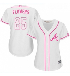 Womens Majestic Atlanta Braves 25 Tyler Flowers Replica White Fashion Cool Base MLB Jersey Womens Majestic Atlanta Braves 25 Tyler Flowers Replica White Fashion Cool Base MLB Jersey