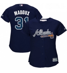 Womens Majestic Atlanta Braves 31 Greg Maddux Authentic Blue Alternate Road Cool Base MLB Jersey Womens Majestic Atlanta Braves 31 Greg Maddux Authentic Blue Alternate Road Cool Base MLB Jersey
