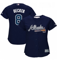 Womens Majestic Atlanta Braves 8 Bob Uecker Replica Blue Alternate Road Cool Base MLB Jersey Womens Majestic Atlanta Braves 8 Bob Uecker Replica Blue Alternate Road Cool Base MLB Jersey