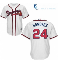 Youth Majestic Atlanta Braves 24 Deion Sanders Authentic White Home Cool Base MLB Jersey Youth Majestic Atlanta Braves 24 Deion Sanders Authentic White Home Cool Base MLB Jersey