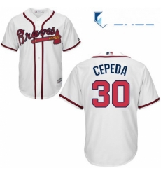 Youth Majestic Atlanta Braves 30 Orlando Cepeda Authentic White Home Cool Base MLB Jersey Youth Majestic Atlanta Braves 30 Orlando Cepeda Authentic White Home Cool Base MLB Jersey