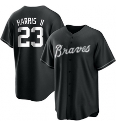 Youth Replica Michael Harris II Atlanta Braves White Black Jersey Youth Replica Michael Harris II Atlanta Braves White Black Jersey