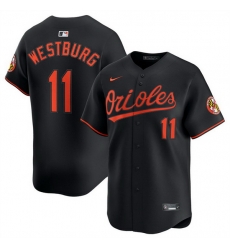 Men Baltimore Orioles 11 Jordan Westburg Black 2025 Alternate Limited Cool Base Stitched Baseball Jersey
