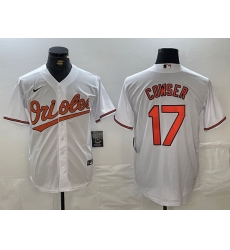 Men Baltimore Orioles 17 Cowser White 2024 Home Limited Cool Base Stitched Baseball Jersey Men Baltimore Orioles 17 Cowser White 2024 Home Limited Cool Base Stitched Baseball Jersey
