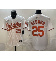 Men Baltimore Orioles 25 Pete Alonso White 2025 Home Limited Stitched Baseball Jersey