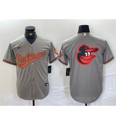 Men Baltimore Orioles Gray Team Big Logo Cool Base Stitched Jersey 2 Men Baltimore Orioles Gray Team Big Logo Cool Base Stitched Jersey 2