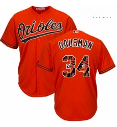 Mens Majestic Baltimore Orioles 34 Kevin Gausman Authentic Orange Team Logo Fashion Cool Base MLB Jersey Mens Majestic Baltimore Orioles 34 Kevin Gausman Authentic Orange Team Logo Fashion Cool Base MLB Jersey