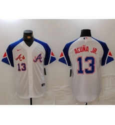 MLB Braves 13 Ronald Acuna White City Connect Cool Base Men Jersey 3 MLB Braves 13 Ronald Acuna White City Connect Cool Base Men Jersey 3