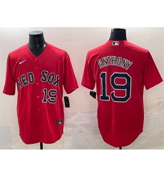 Men Boston Red Sox 19 Roman Anthony Red Cool Base Stitched Baseball Jersey