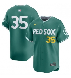 Men Boston Red Sox 35 Garrett Crochet Green 2025 City Connect Limited Stitched Baseball Jersey