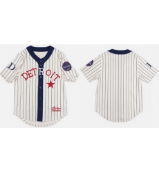 Men Detroit Stars Blank With Patch Stitched Baseball Jersey