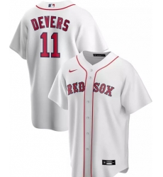 Men Majestic Boston Red Sox 11 Rafael Devers White Home Flex Base Jersey Men Majestic Boston Red Sox 11 Rafael Devers White Home Flex Base Jersey