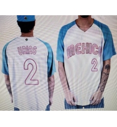 Men Mexico 2 Urias White Blue Jersey Men Mexico 2 Urias White Blue Jersey