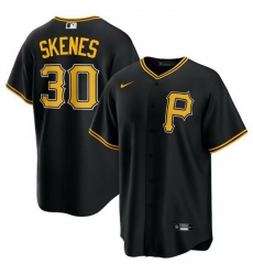 Men Pittsburgh Pirates 30 Paul Skenes Black Cool Base Stitched Baseball Jersey Men Pittsburgh Pirates 30 Paul Skenes Black Cool Base Stitched Baseball Jersey
