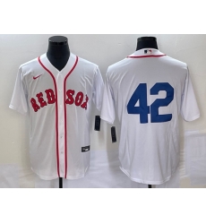 Men's Boston Red Sox #42 Jackie Robinson White Cool Base Stitched Baseball Jersey Men's Boston Red Sox #42 Jackie Robinson White Cool Base Stitched Baseball Jersey