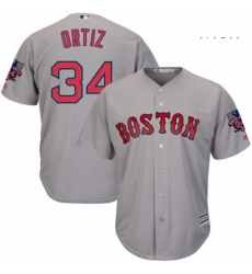 Mens Majestic Boston Red Sox 34 David Ortiz Replica Grey Road Retirement Patch Cool Base MLB Jersey Mens Majestic Boston Red Sox 34 David Ortiz Replica Grey Road Retirement Patch Cool Base MLB Jersey