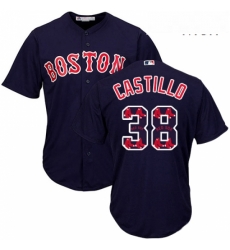 Mens Majestic Boston Red Sox 38 Rusney Castillo Authentic Navy Blue Team Logo Fashion Cool Base MLB Jersey Mens Majestic Boston Red Sox 38 Rusney Castillo Authentic Navy Blue Team Logo Fashion Cool Base MLB Jersey