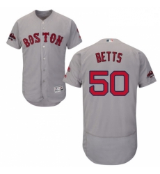 Mens Majestic Boston Red Sox 50 Mookie Betts Grey Road Flex Base Authentic Collection 2018 World Series Jersey Mens Majestic Boston Red Sox 50 Mookie Betts Grey Road Flex Base Authentic Collection 2018 World Series Jersey