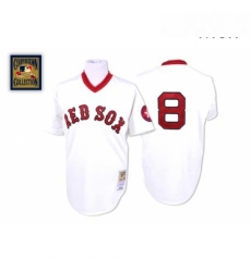 Mens Mitchell and Ness Boston Red Sox 8 Carl Yastrzemski Authentic White Throwback MLB Jersey Mens Mitchell and Ness Boston Red Sox 8 Carl Yastrzemski Authentic White Throwback MLB Jersey