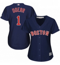 Womens Majestic Boston Red Sox 1 Bobby Doerr Replica Navy Blue Alternate Road MLB Jersey Womens Majestic Boston Red Sox 1 Bobby Doerr Replica Navy Blue Alternate Road MLB Jersey