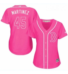 Womens Majestic Boston Red Sox 45 Pedro Martinez Replica Pink Fashion MLB Jersey Womens Majestic Boston Red Sox 45 Pedro Martinez Replica Pink Fashion MLB Jersey