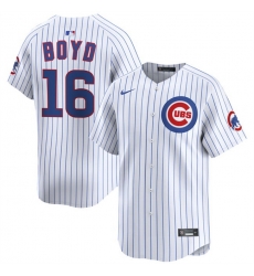 Men Chicago Cubs 16 Matthew Boyd White Home Limited Stitched Baseball Jersey