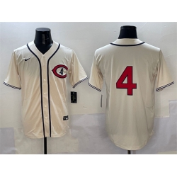 Men Chicago Cubs 4 Pete Crow Armstrong Cream Field Of Dreams Cool Base Stitched Baseball Jersey
