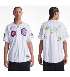 Men Chicago Cubs White Big Logo 2025 Tokyo Series Limited Stitched Baseball Jersey