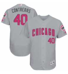 Mens Majestic Chicago Cubs 40 Willson Contreras Grey Mothers Day Flexbase Authentic Collection MLB Jersey Mens Majestic Chicago Cubs 40 Willson Contreras Grey Mothers Day Flexbase Authentic Collection MLB Jersey
