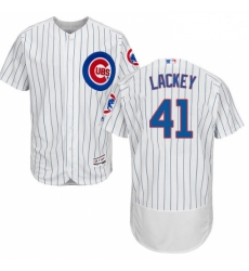 Mens Majestic Chicago Cubs 41 John Lackey White Home Flex Base Authentic Collection MLB Jersey Mens Majestic Chicago Cubs 41 John Lackey White Home Flex Base Authentic Collection MLB Jersey