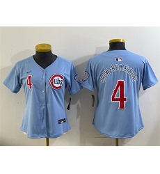 Women Chicago Cubs 4 Pete Crow Armstrong Blue 2024 25 2nd Alternatemited Stitched Baseball Jersey