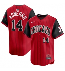Men Chicago White Sox 14 Paul Konerko Red Black 2025 City Connect Limited Stitched Baseball Jersey