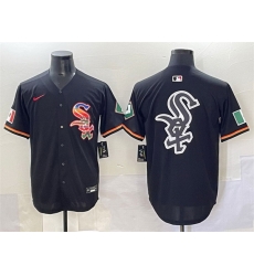 Men Chicago White Sox Team Big Logo Black Mexico Limited Stitched Jersey 002