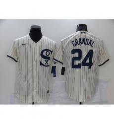 Men Nike Chicago White Sox 24 Yasmani Grandal Cream Elite 2021 Field of Dreams Jersey Men Nike Chicago White Sox 24 Yasmani Grandal Cream Elite 2021 Field of Dreams Jersey