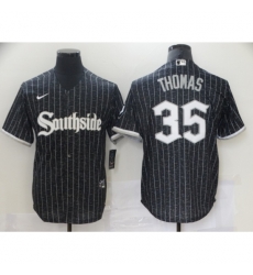 Men's Chicago White Sox #35 Frank Thomas Authentic Black Fashion Jersey Men's Chicago White Sox #35 Frank Thomas Authentic Black Fashion Jersey