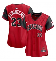 Women Chicago White Sox 23 Andrew Benintendi Red Black 2025 City Connect Limited Stitched Baseball Jersey