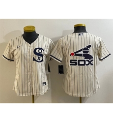 Women Chicago White Sox Cream Team Big Logo Stitched Jersey 03 Women Chicago White Sox Cream Team Big Logo Stitched Jersey 03