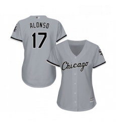 Womens Chicago White Sox 17 Yonder Alonso Replica Grey Road Cool Base Baseball Jersey Womens Chicago White Sox 17 Yonder Alonso Replica Grey Road Cool Base Baseball Jersey