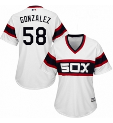 Womens Majestic Chicago White Sox 58 Miguel Gonzalez Authentic White 2013 Alternate Home Cool Base MLB Jersey Womens Majestic Chicago White Sox 58 Miguel Gonzalez Authentic White 2013 Alternate Home Cool Base MLB Jersey