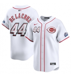 Men Cincinnati Reds 44 Elly De La Cruz White 2025 Speedway Classic Home Limited Stitched Baseball Jersey