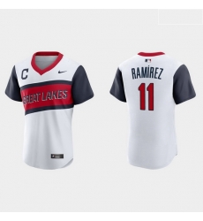 Men Cleveland Indians 11 Jose Ramirez Men Nike White 2021 Little League Class Authentic MLB Jersey Men Cleveland Indians 11 Jose Ramirez Men Nike White 2021 Little League Class Authentic MLB Jersey