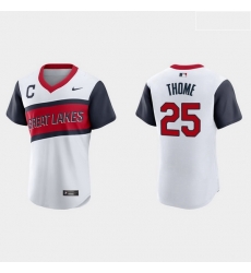 Men Cleveland Indians 25 Jim Thome Men Nike White 2021 Little League Class Authentic MLB Jersey Men Cleveland Indians 25 Jim Thome Men Nike White 2021 Little League Class Authentic MLB Jersey